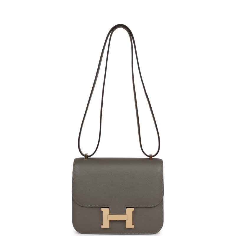 Hermes Constance 18 Gris Meyer Verso Evercolor Permabrass Hardware - Image 6