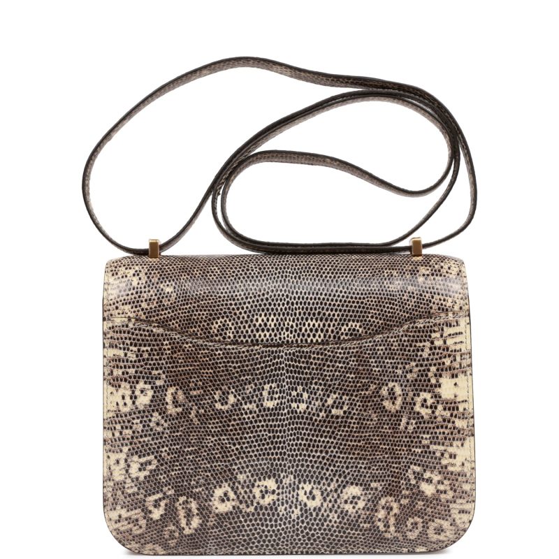 Hermes Mini Constance 18 Ombre Lizard Varanus Salvator Gold Hardware - Image 4