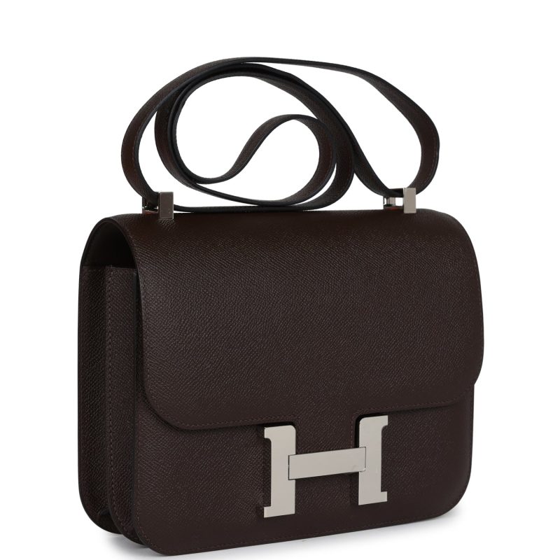 Hermes Constance 24 Chocolat Epsom Palladium Hardware - Image 2