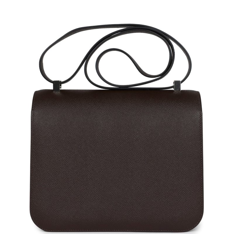 Hermes Constance 24 Chocolat Epsom Palladium Hardware - Image 4