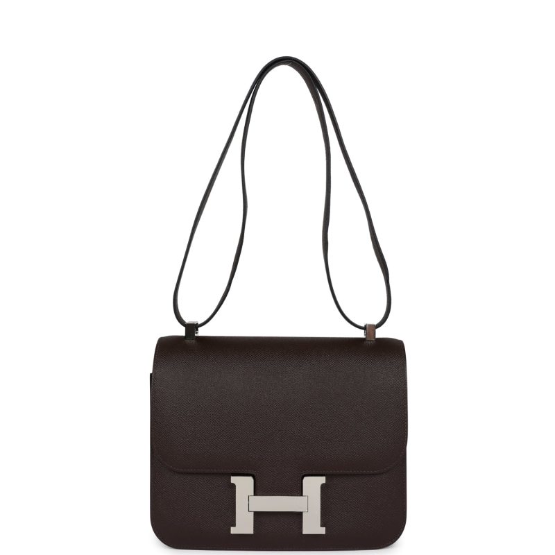 Hermes Constance 24 Chocolat Epsom Palladium Hardware - Image 6