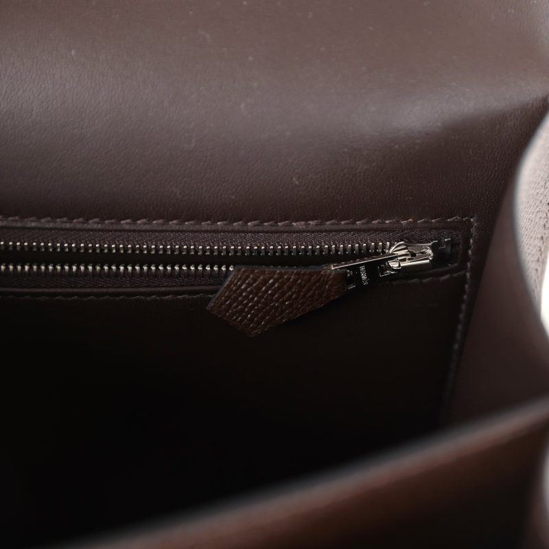 Hermes Constance 24 Chocolat Epsom Palladium Hardware - Image 9