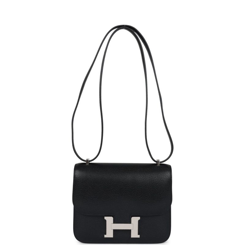 Hermes Constance 18 Black Chevre Chamkila Palladium Hardware - Image 6