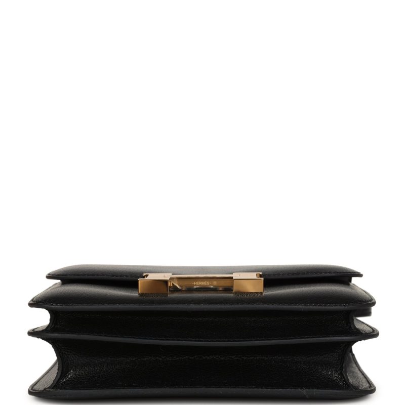 Hermes Constance 18 Black Chevre Chamkila Gold Hardware - Image 5