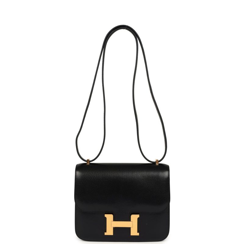 Hermes Constance 18 Black Chevre Chamkila Gold Hardware - Image 6