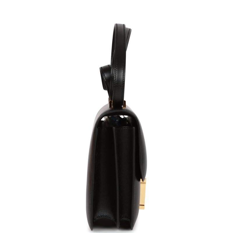 Hermes Constance 18 Black Tadelakt and Ombre Lizard Gold Hardware - Image 3