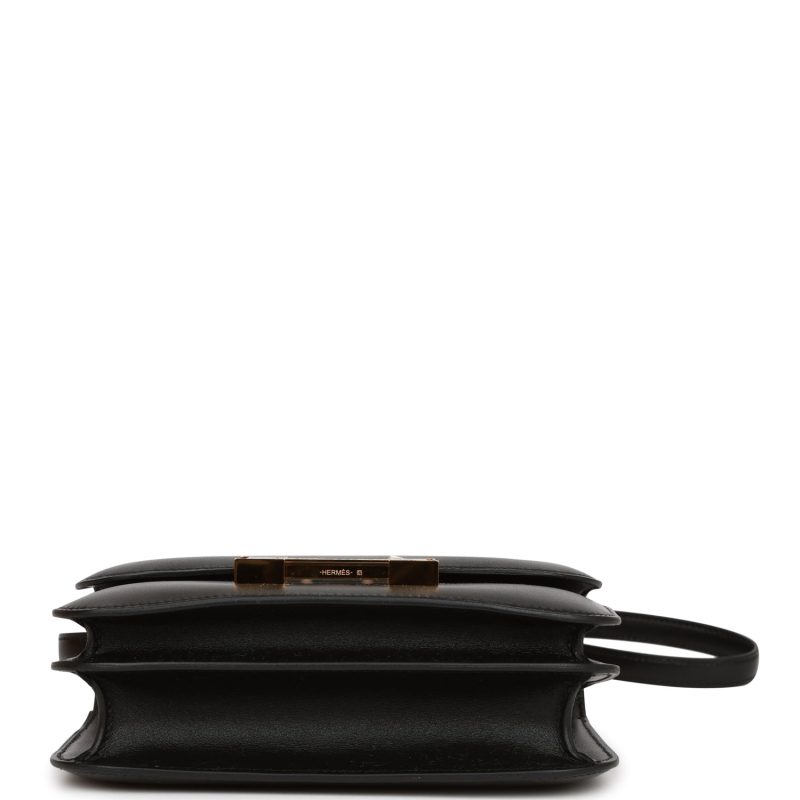 Hermes Constance 18 Black Tadelakt and Ombre Lizard Gold Hardware - Image 4
