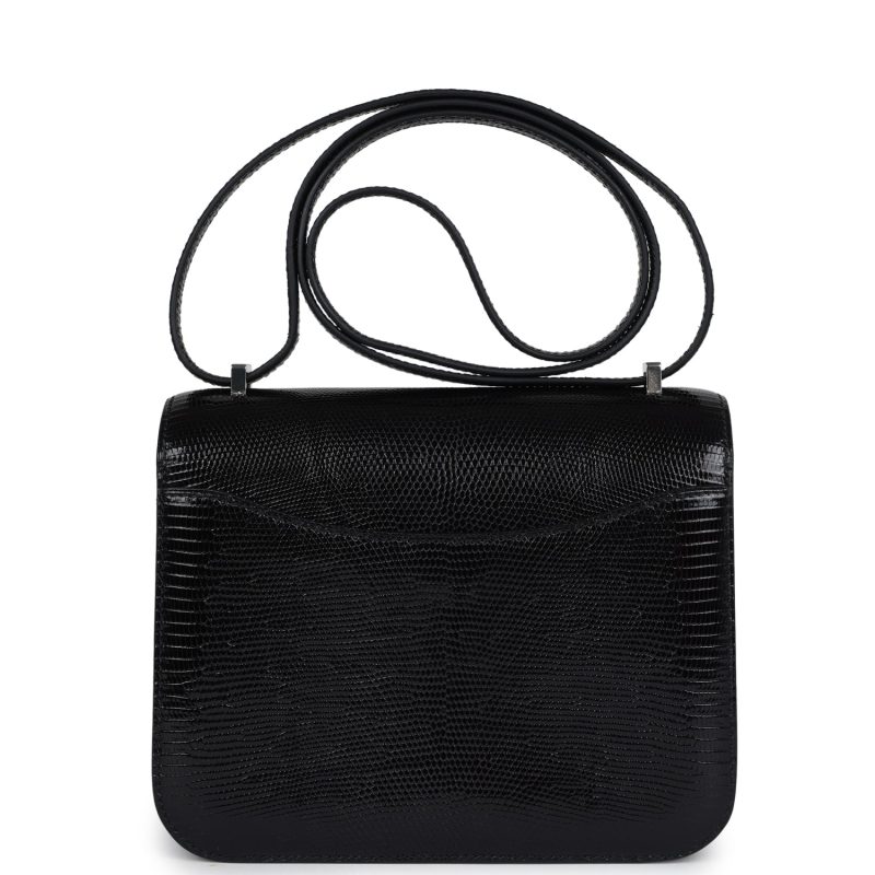 Hermes Constance 18 Black Varanus Salvator Lizard Palladium Hardware - Image 4