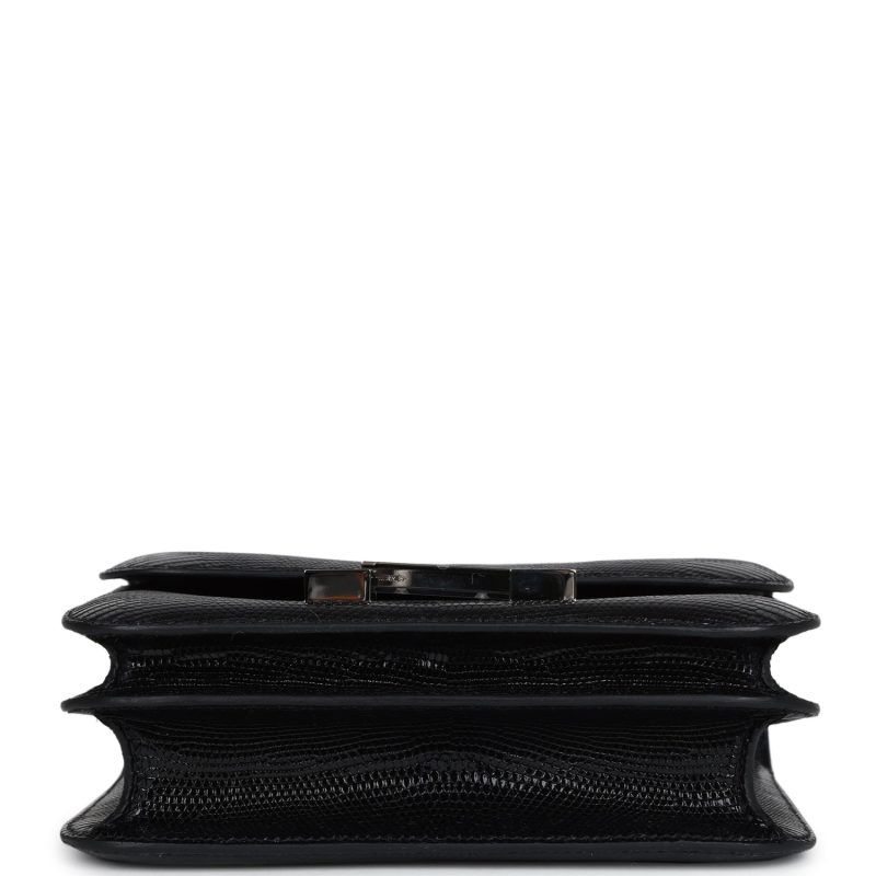 Hermes Constance 18 Black Varanus Salvator Lizard Palladium Hardware - Image 5