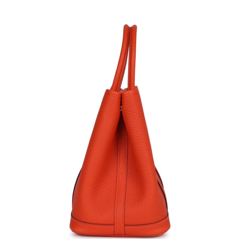 Hermes Garden Party 30 Capucine Negonda Palladium Hardware - Image 3