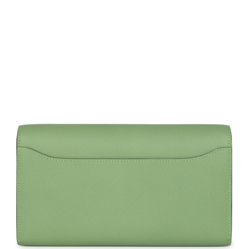 Hermes Constance Wallet To Go Vert Criquet Epsom Marquette Gold Hardware - Image 4