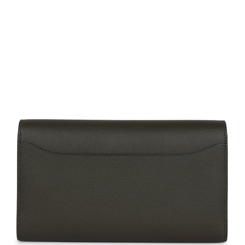 Hermes Constance Wallet To Go Vert De Gris Epsom Gold Hardware - Image 4