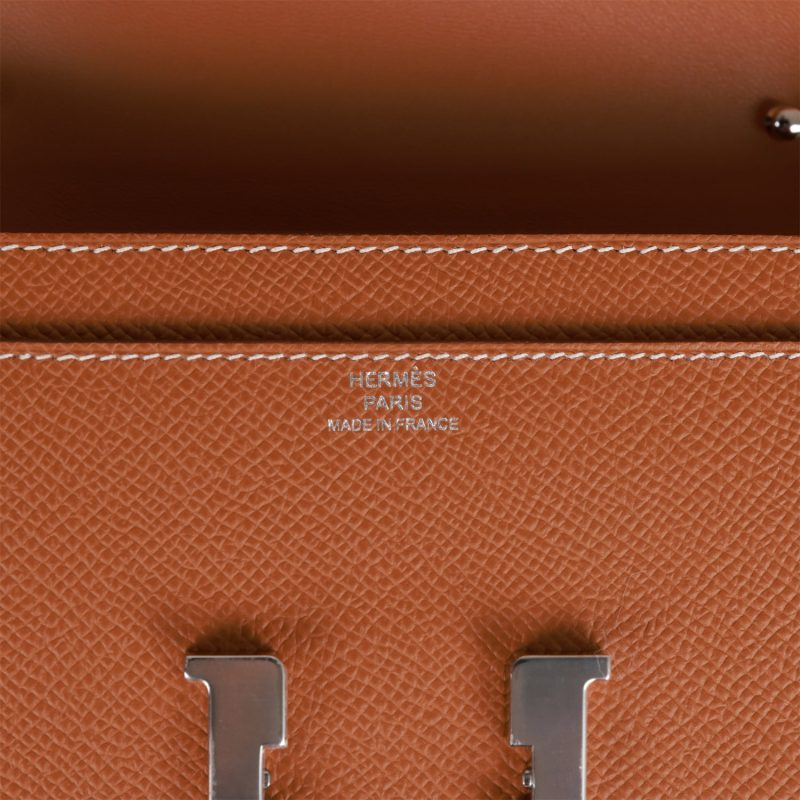 Hermes Constance Wallet To Go Gold Epsom Palladium Hardware - Image 6