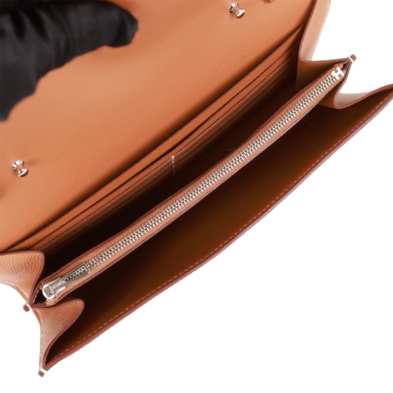 Hermes Constance Wallet To Go Gold Epsom Palladium Hardware - Image 7