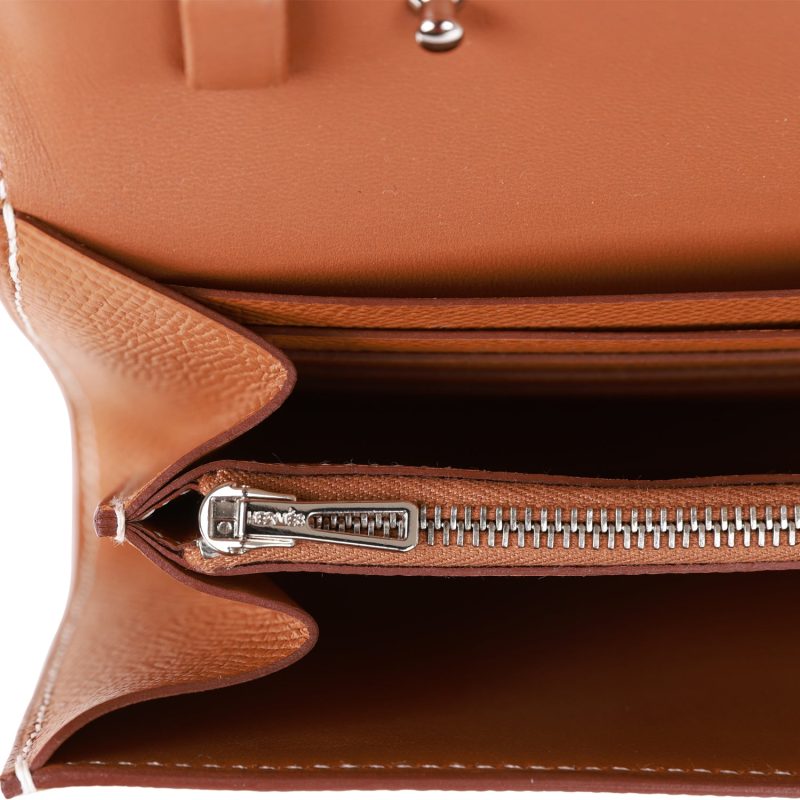 Hermes Constance Wallet To Go Gold Epsom Palladium Hardware - Image 8