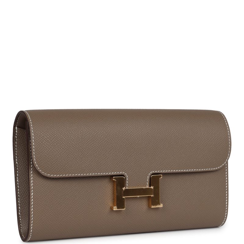 Hermes Constance Wallet To Go Etoupe Epsom Gold Hardware - Image 2