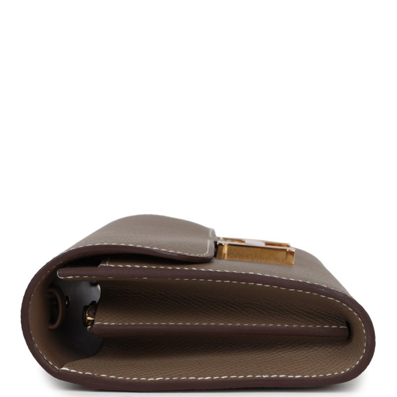 Hermes Constance Wallet To Go Etoupe Epsom Gold Hardware - Image 3