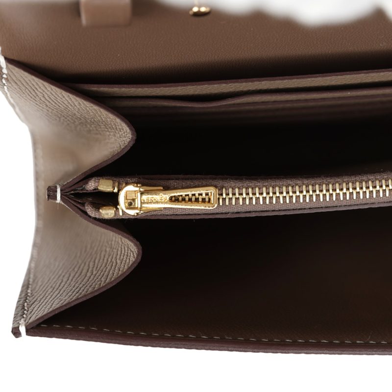 Hermes Constance Wallet To Go Etoupe Epsom Gold Hardware - Image 8