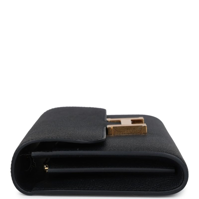 Hermes Constance Wallet To Go Black Epsom Gold Hardware - Image 3