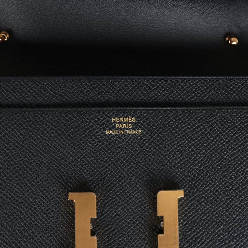 Hermes Constance Wallet To Go Black Epsom Gold Hardware - Image 6