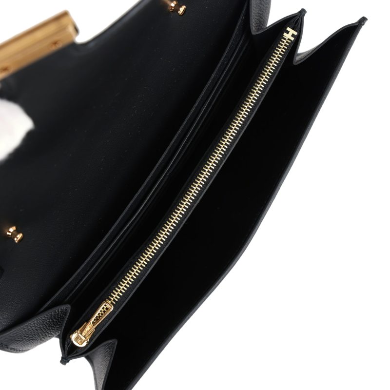 Hermes Constance Wallet To Go Black Epsom Gold Hardware - Image 7