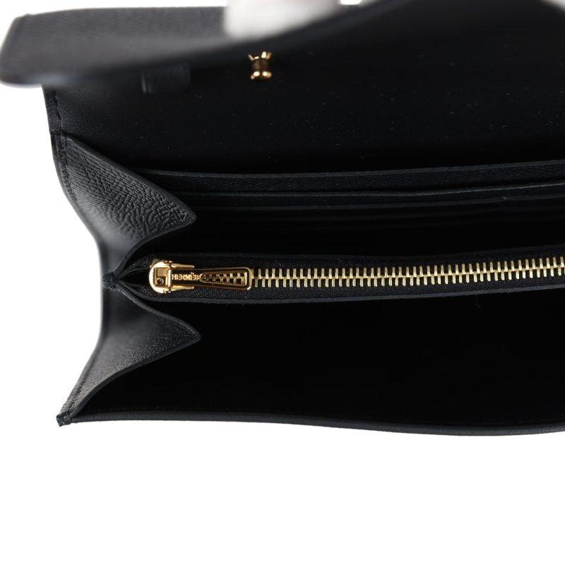 Hermes Constance Wallet To Go Black Epsom Gold Hardware - Image 8