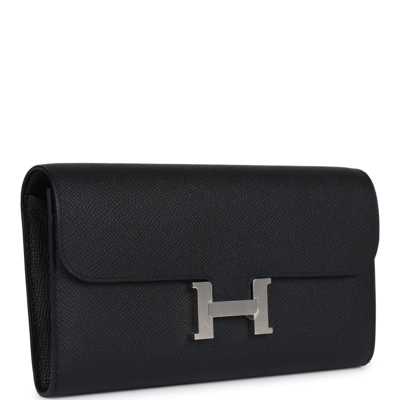 Hermes Constance Wallet To Go Black Epsom Palladium Hardware - Image 2