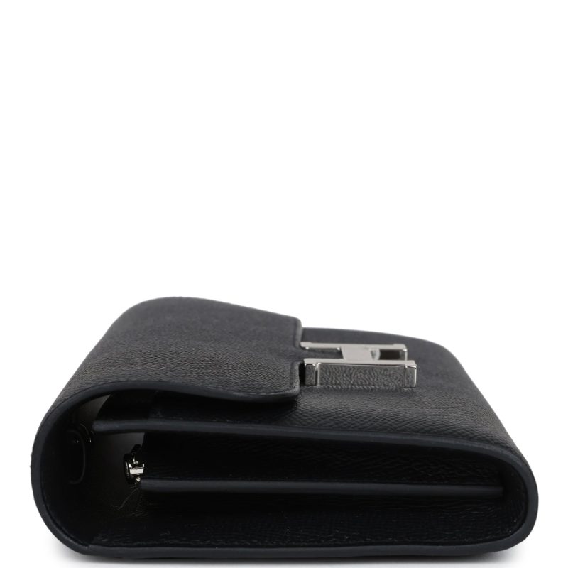 Hermes Constance Wallet To Go Black Epsom Palladium Hardware - Image 3