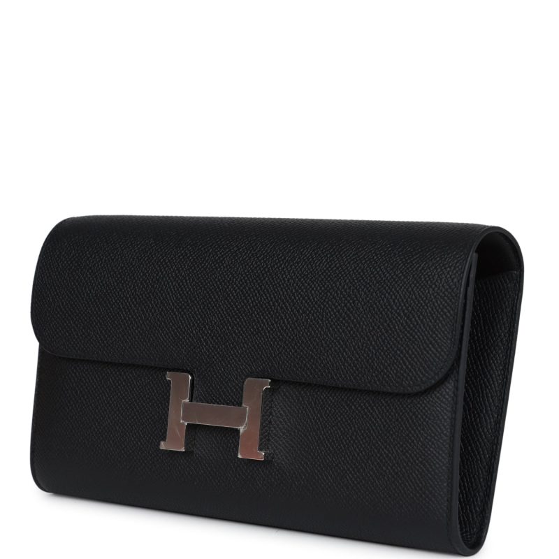 Hermes Constance Wallet To Go Black Epsom Palladium Hardware - Image 5