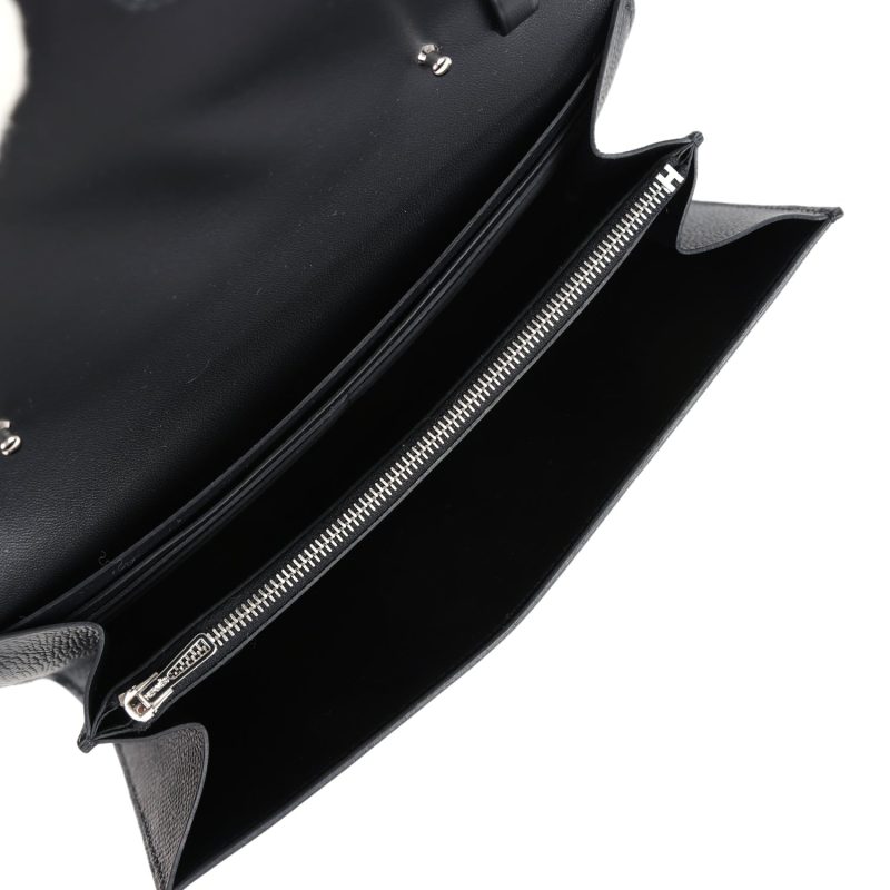 Hermes Constance Wallet To Go Black Epsom Palladium Hardware - Image 7