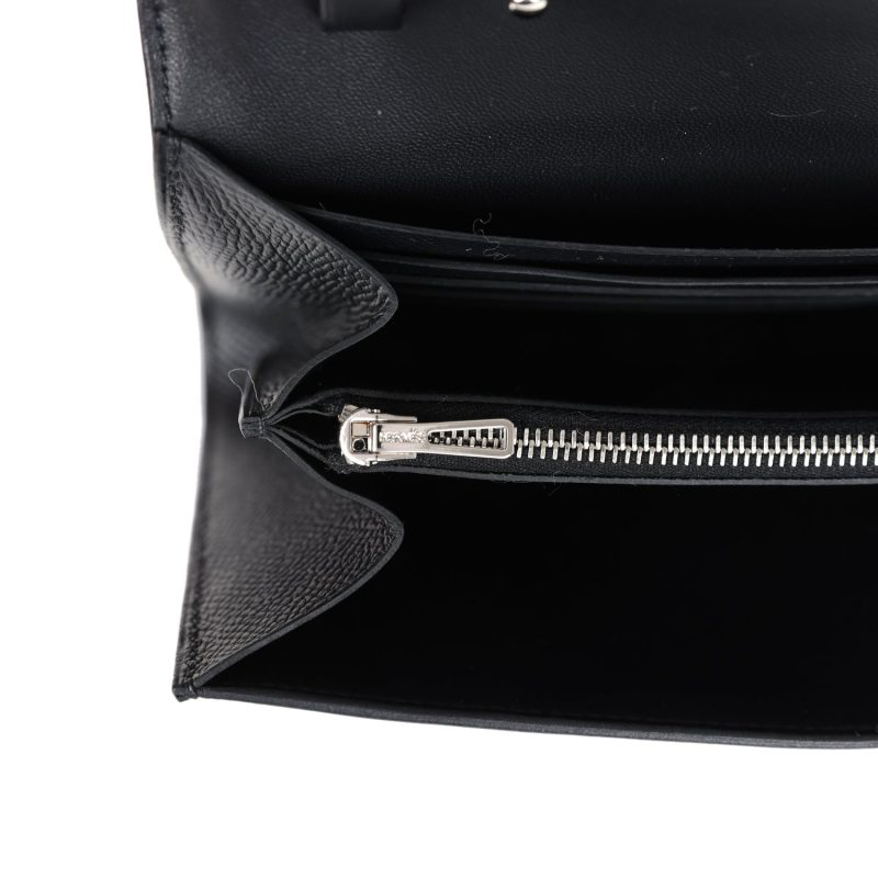 Hermes Constance Wallet To Go Black Epsom Palladium Hardware - Image 8