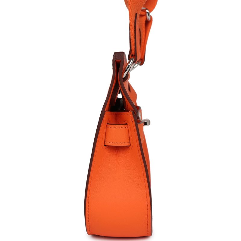 Hermes Mini Jypsiere Orange Minium Swift Palladium Hardware - Image 3