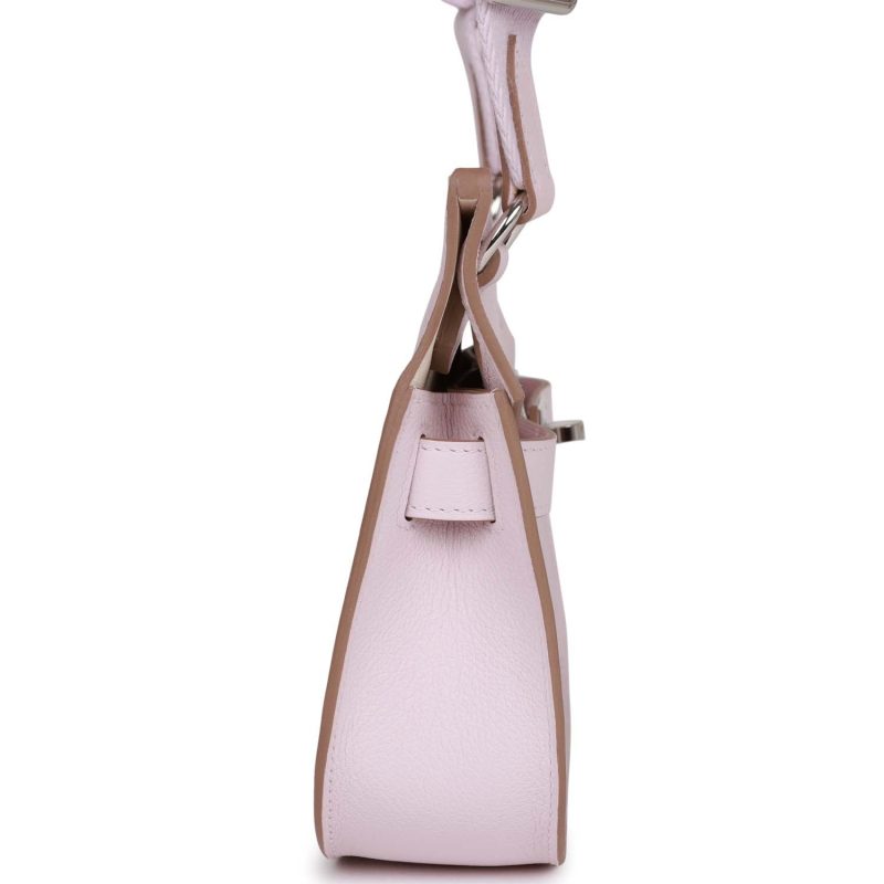 Hermes Mini Jypsiere Mauve Pale Verso Evercolor Palladium Hardware - Image 3