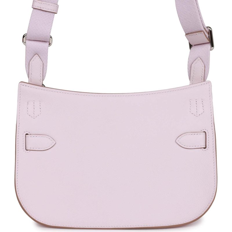 Hermes Mini Jypsiere Mauve Pale Verso Evercolor Palladium Hardware - Image 4