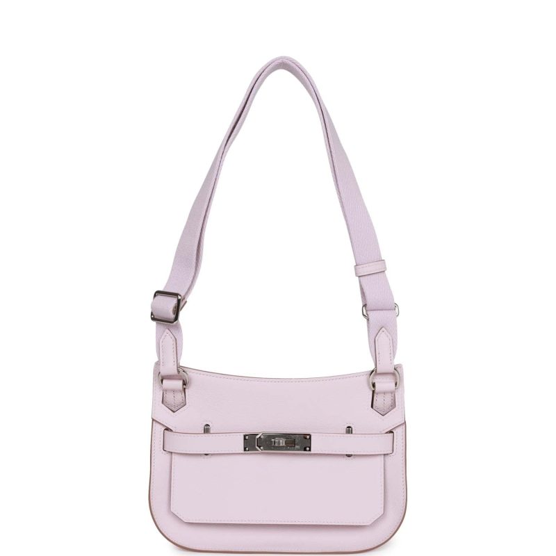 Hermes Mini Jypsiere Mauve Pale Verso Evercolor Palladium Hardware - Image 5