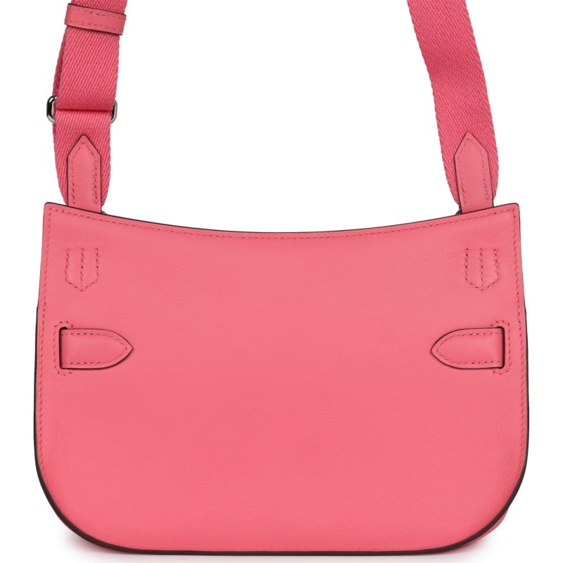 Hermes Mini Jypsiere Rose Azalee Swift Palladium Hardware - Image 4