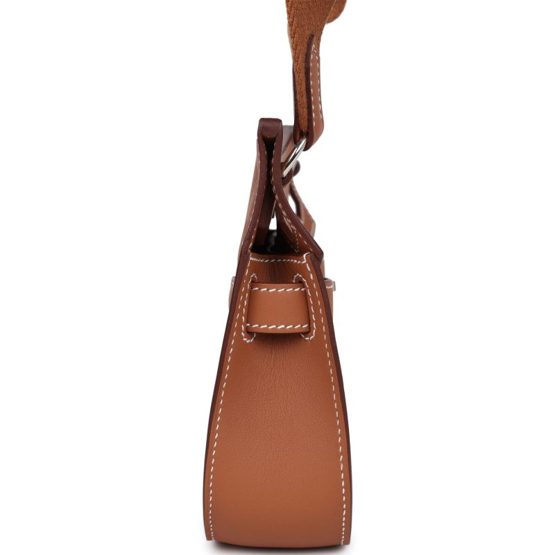 Hermes Mini Jypsiere Gold Swift Palladium Hardware - Image 3