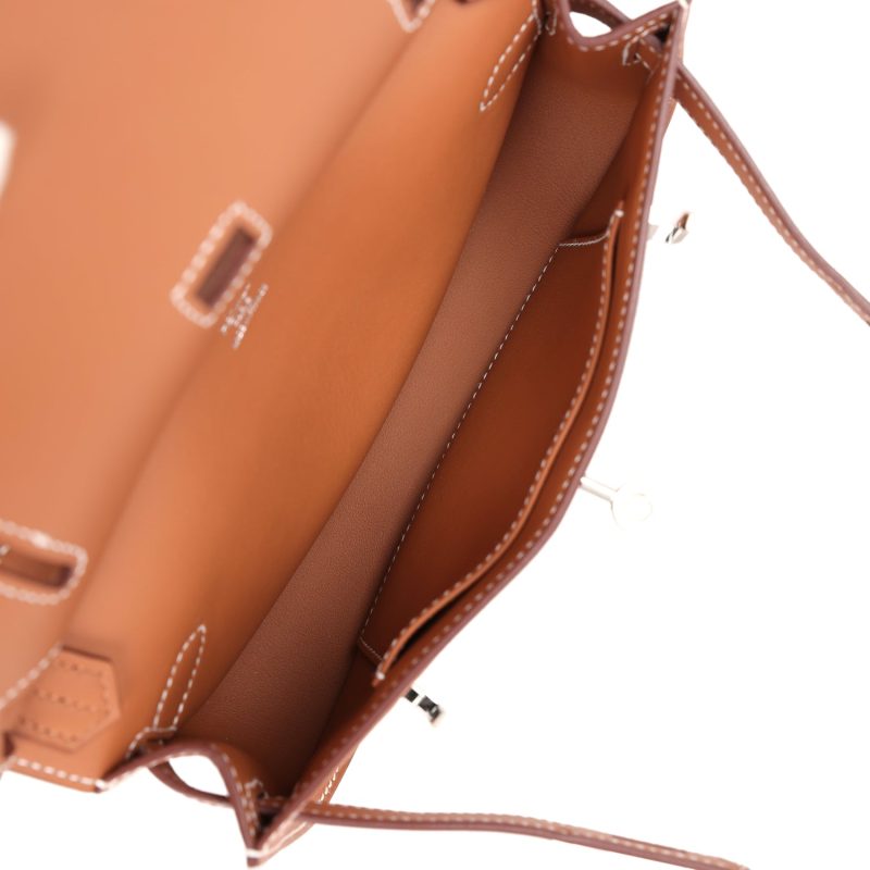 Hermes Mini Jypsiere Gold Swift Palladium Hardware - Image 8