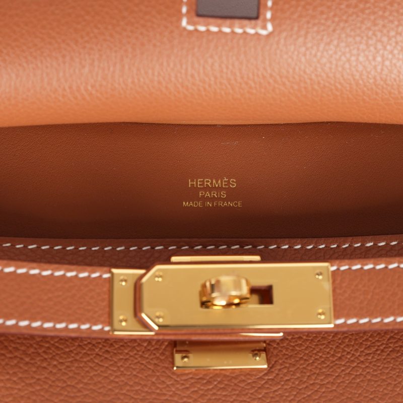 Hermes Jypsiere Mini Gold Evercolor Gold Hardware - Image 7