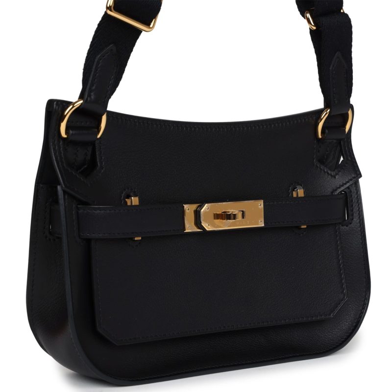 Hermes Jypsiere Mini Black Evercolor Gold Hardware - Image 2