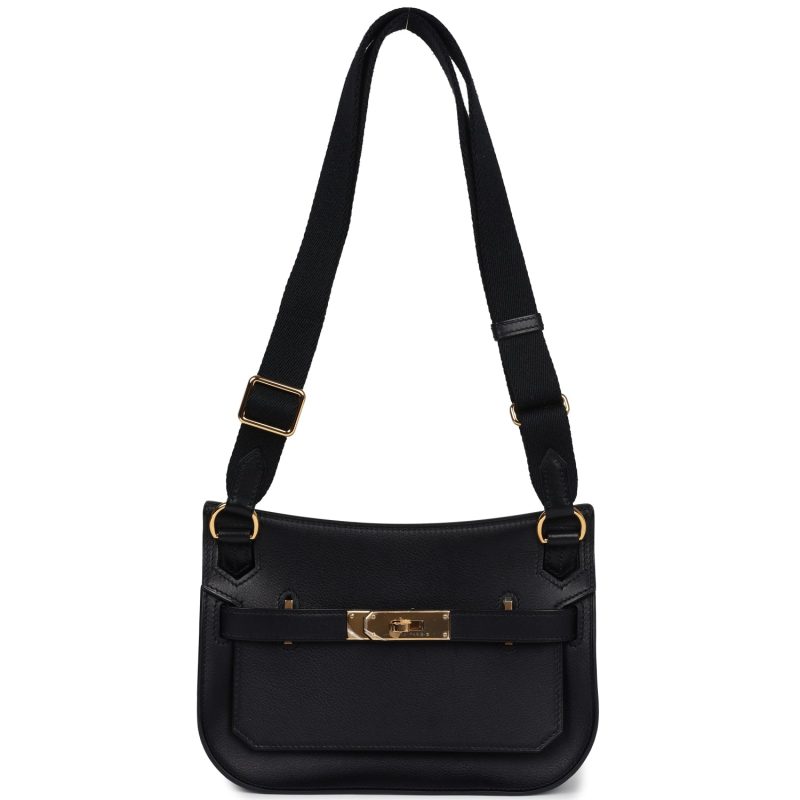 Hermes Jypsiere Mini Black Evercolor Gold Hardware - Image 6