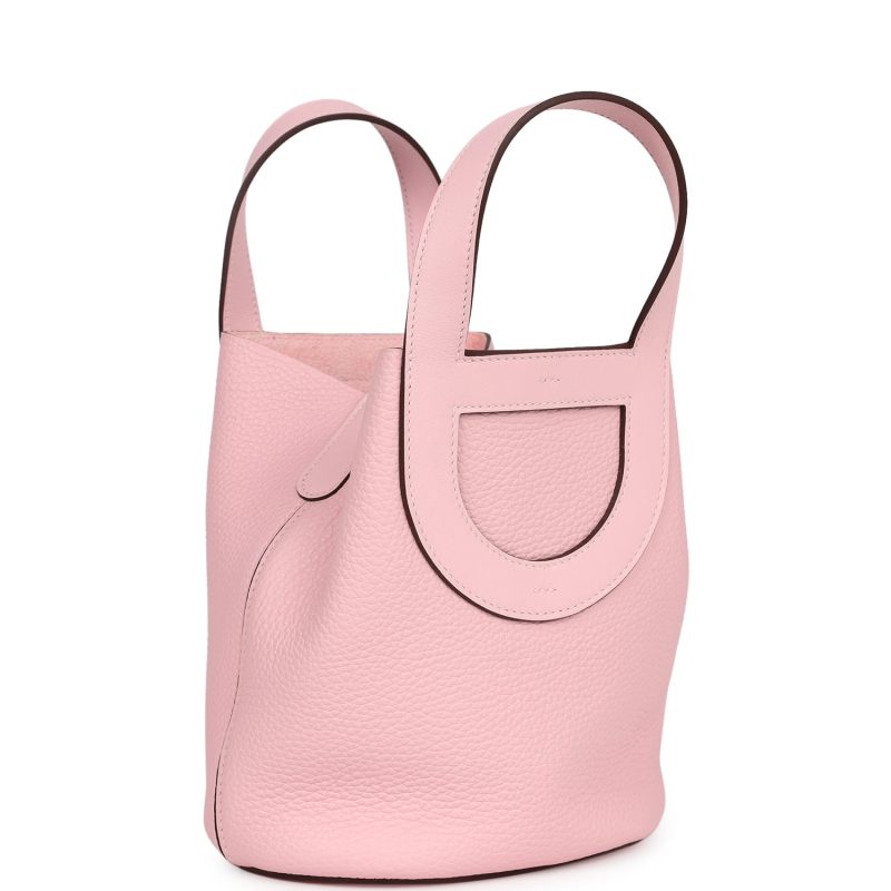 Hermes In-The-Loop 18 Rose Sakura Clemence and Swift Palladium Hardware - Image 2