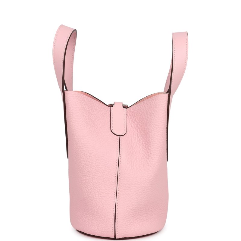 Hermes In-The-Loop 18 Rose Sakura Clemence and Swift Palladium Hardware - Image 3