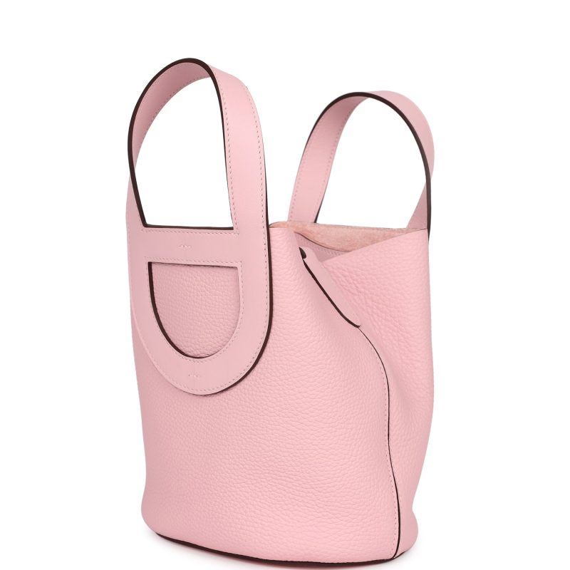 Hermes In-The-Loop 18 Rose Sakura Clemence and Swift Palladium Hardware - Image 5