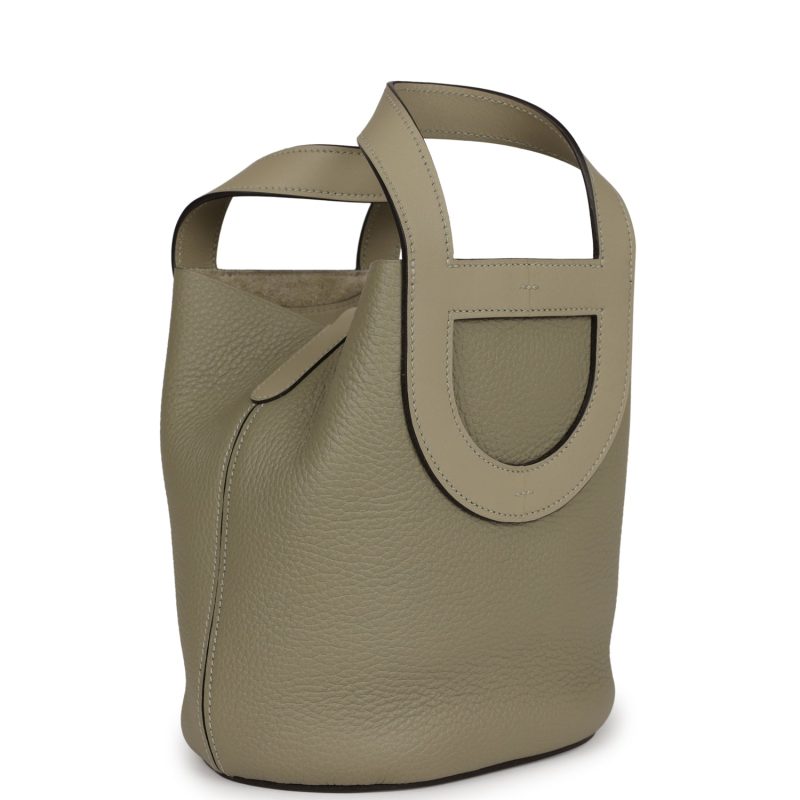 Hermes In-The-Loop 18 Sauge Clemence and Swift Gold Hardware - Image 2