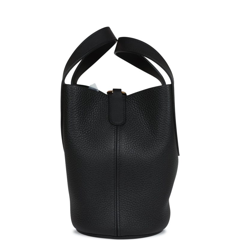 Hermes In-The-Loop 18 Black Clemence and Swift Gold Hardware - Image 3