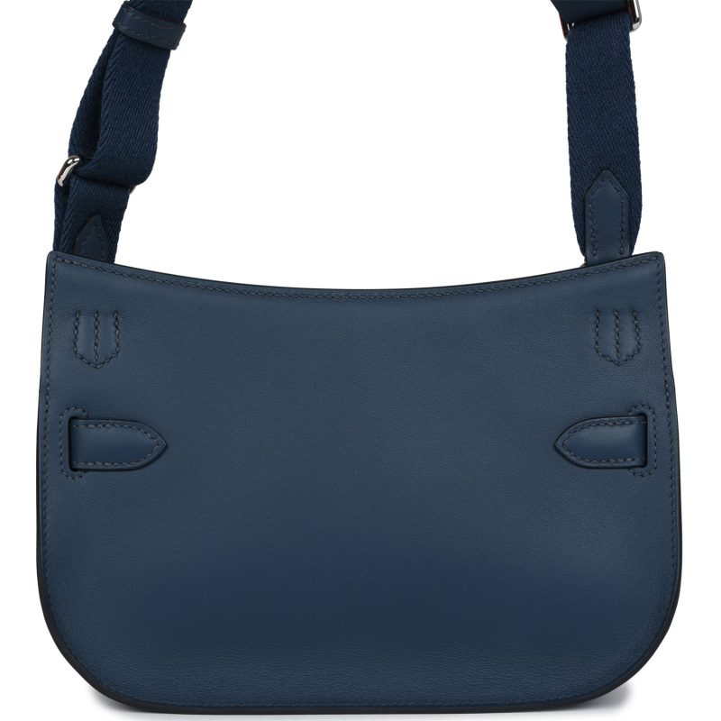 Hermes Mini Jypsiere Bleu De Prusse Swift Palladium Hardware - Image 4