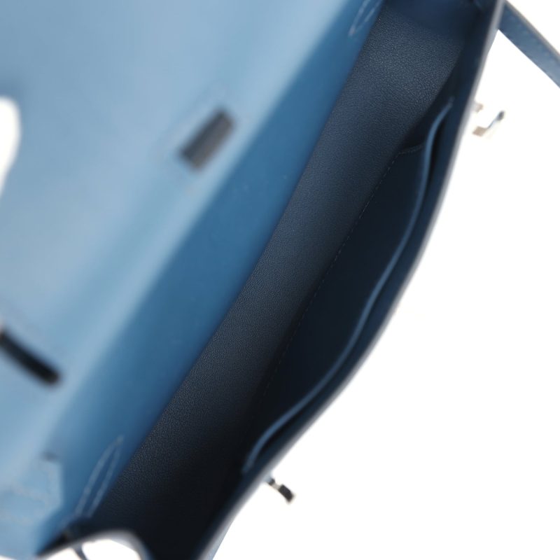 Hermes Mini Jypsiere Bleu De Prusse Swift Palladium Hardware - Image 8