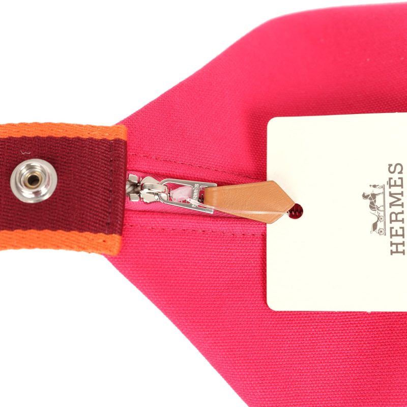 Hermes Bride-A-Brac GM Hibiscus Canvas Palladium Hardware - Image 6