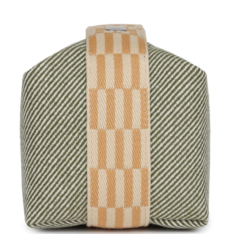 Hermes Bride-A-Brac PM Vert Foret H Natte Canvas and Wool Palladium Hardware - Image 3